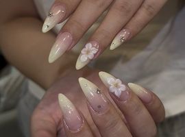 グラデーションフラワーネイル[町田/パラジェル]