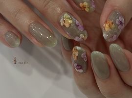インクフラワーネイル　¥6500～