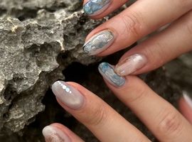 寒色ちぐはぐネイル￥6500～