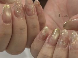 ゴールドニュアンスネイル￥6500～