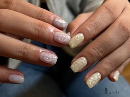 ブルー×イエローネイル　¥6500～
