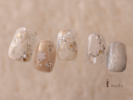 雪の結晶ネイル【担当】酒主のサムネイル