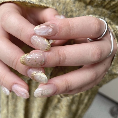 bridal　collection　ニュアンスゴールドネイル　【担当】shoko.hのサムネイル