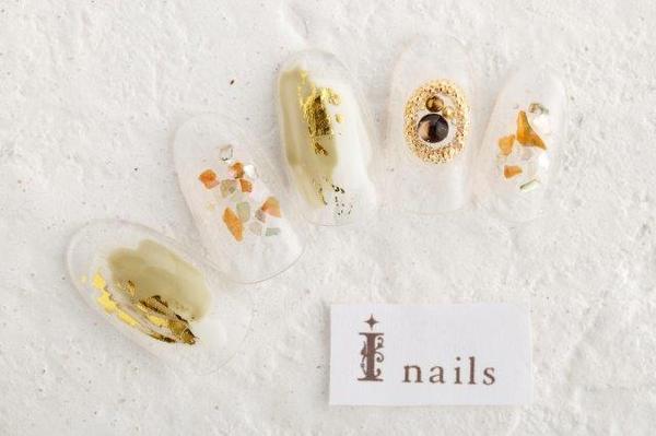 アースカラー塗りかけネイル 恵比寿のネイルサロン アイネイルズ恵比寿店