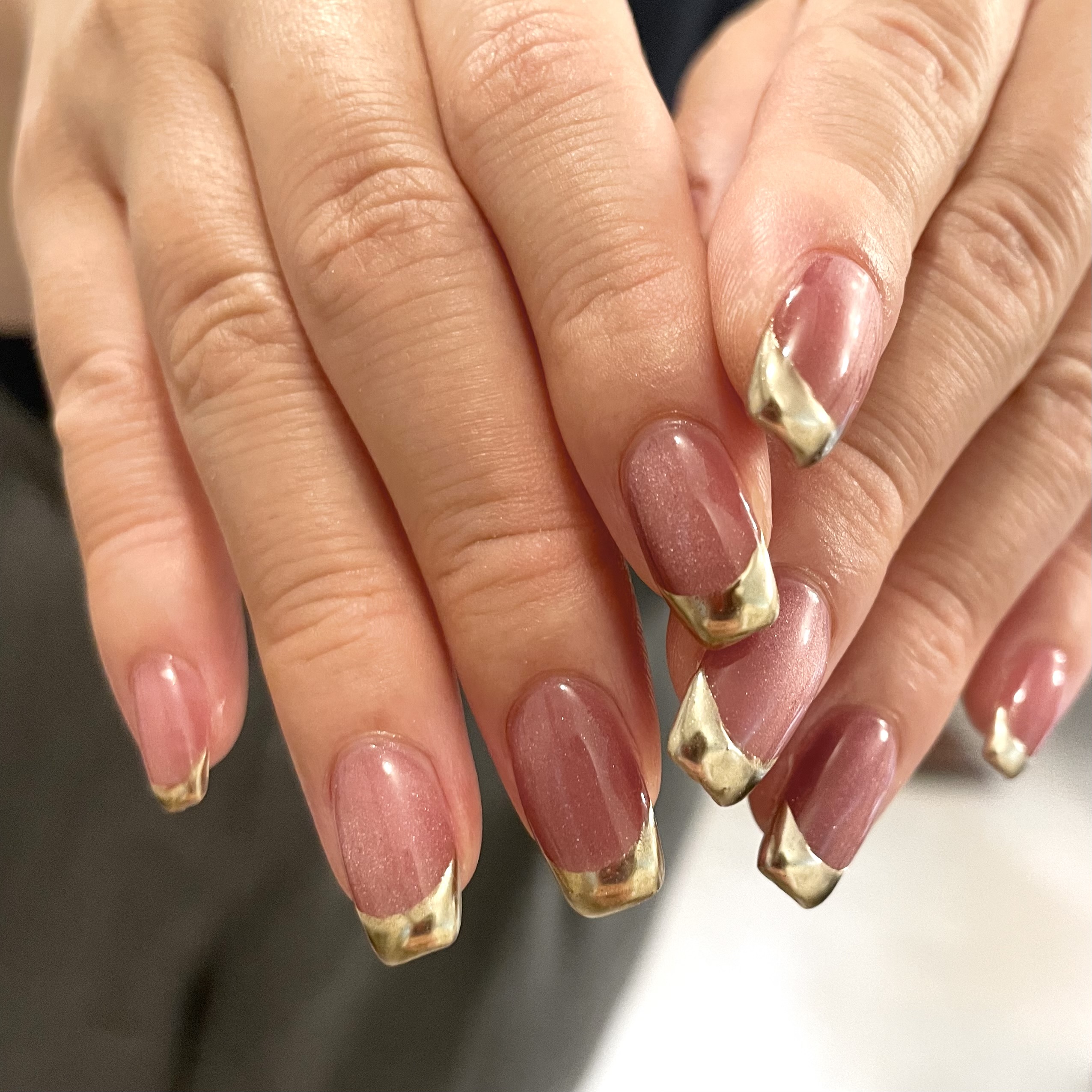 マグネットミラーフレンチ | 町田のネイルサロン【アイネイルズ町田店】