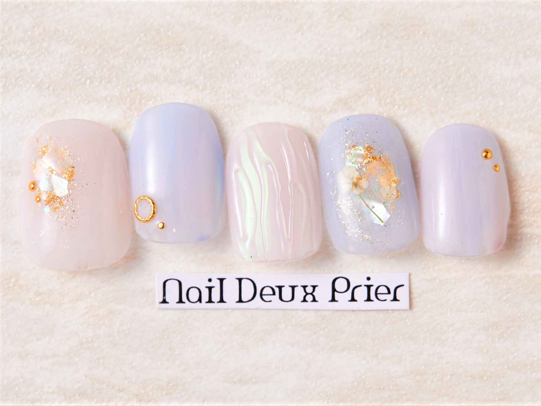 でこぼこニュアンス押し花ネイル 担当 橘 池袋のネイルサロン ネイルドゥプリエ池袋店