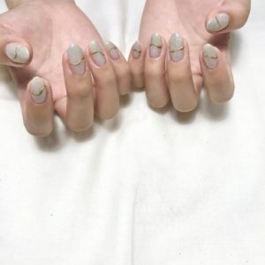 シンプル砂ジェルネイル Saki K 梅田のネイルサロン Nail Maison梅田店