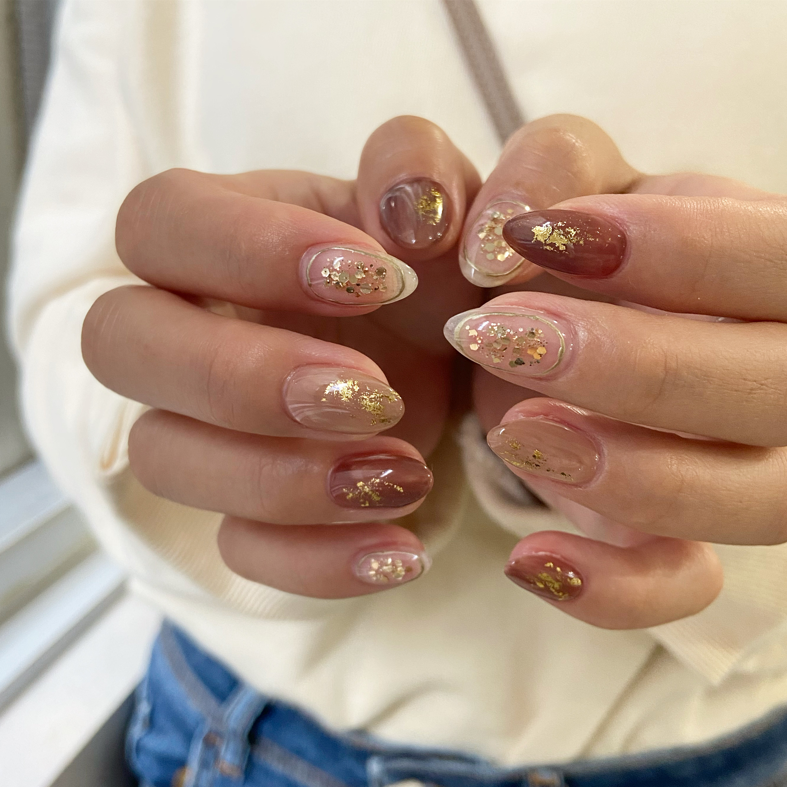 kネイル ボルドーニュアンスネイル/Shiho.K | 梅田のネイルサロン【NAIL