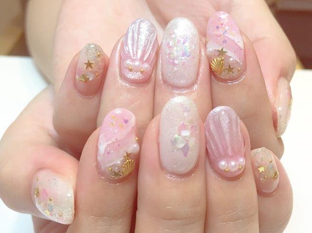 マーメイドクォーツネイル 新宿のネイルサロン アイネイルズ新宿店