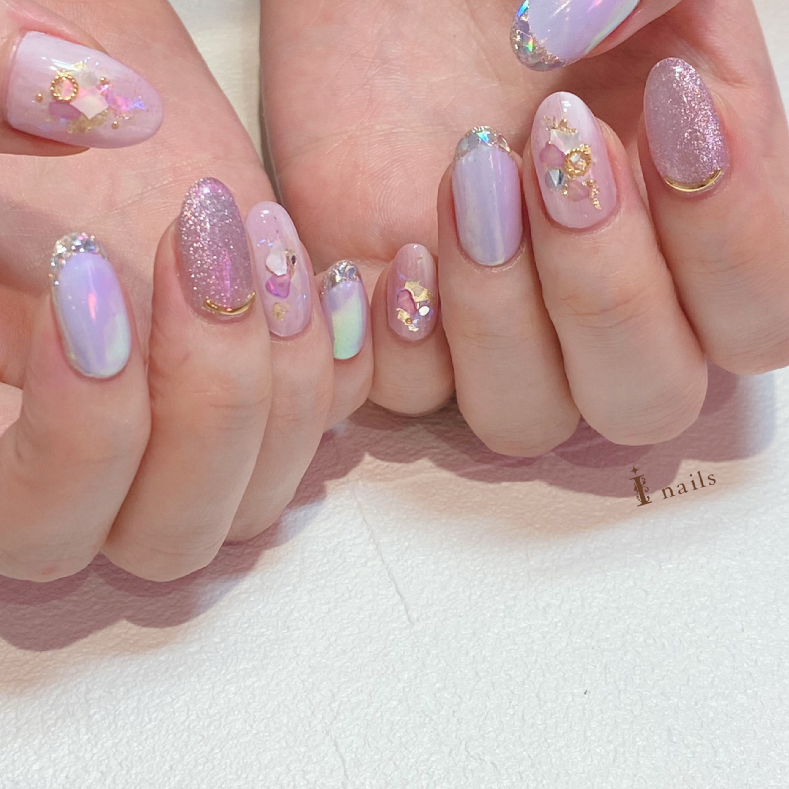 ニュアンスパープルネイル | 新宿のネイルサロン【アイネイルズ