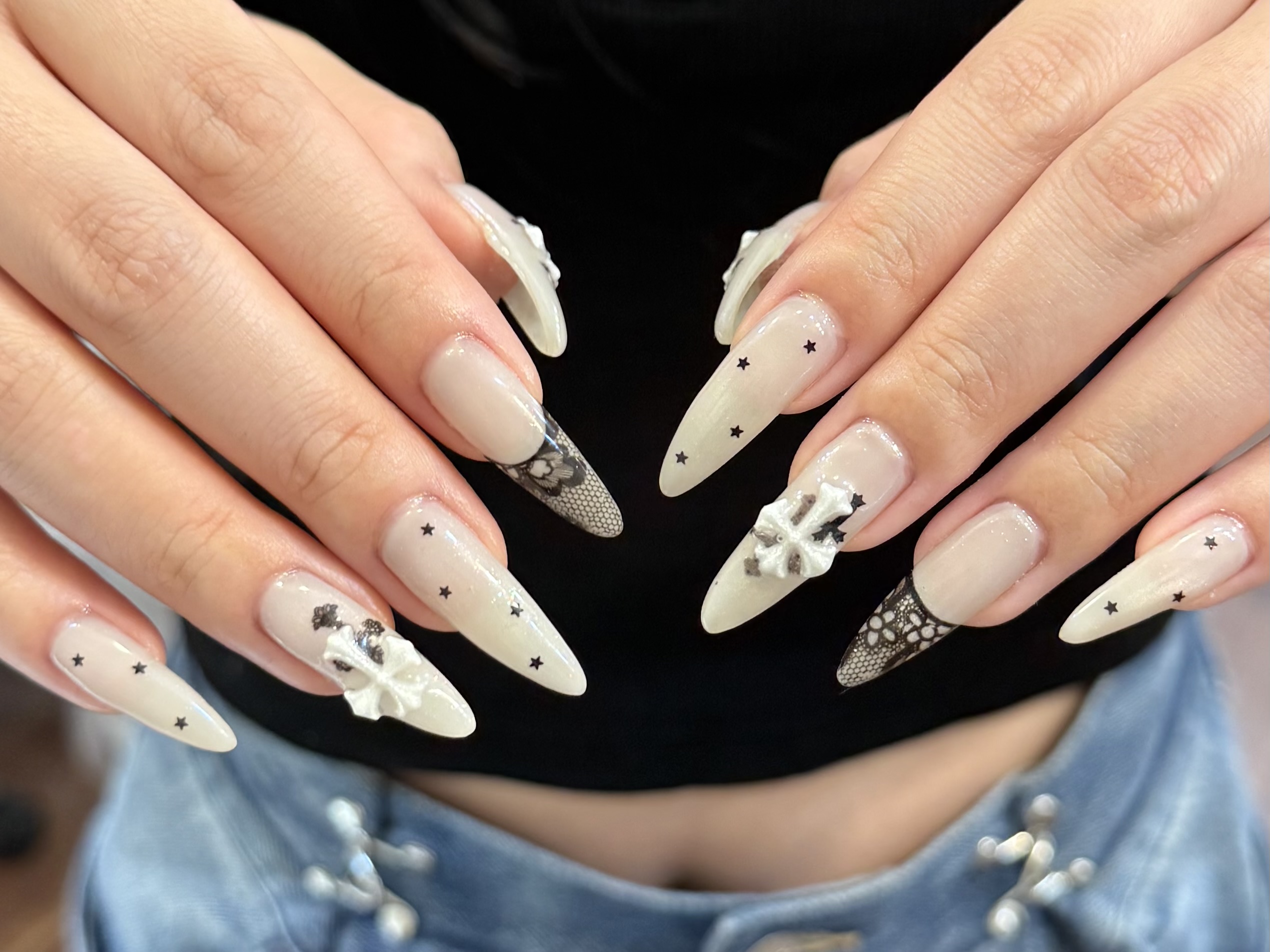 ネイル mizuki】cross nail | 天神のネイルサロン【アイネイルズ天神大名店】